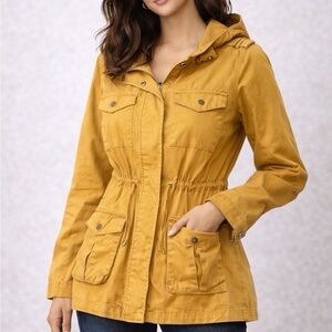 Tinsel Mustard Utility Jacket for Women